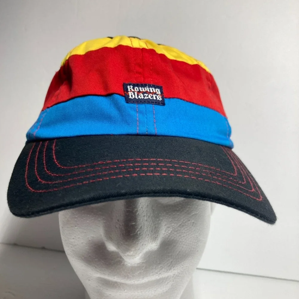 Rowing Blazers New York Hat Cap Adult Blue Red Yellow Rugby Adjustable  FLAW